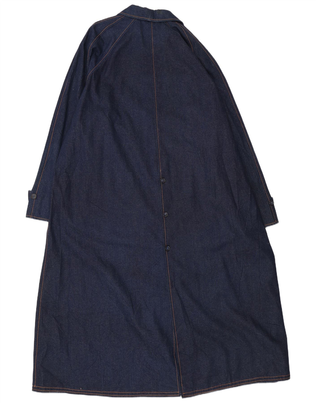 VINTAGE Mens Oversized Denim Coat UK 18 XL Navy Blue