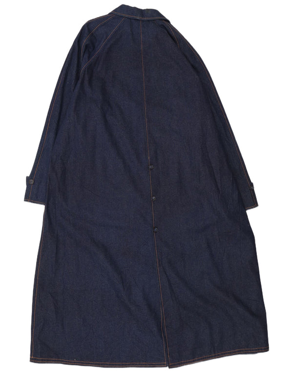 VINTAGE Mens Oversized Denim Coat UK 18 XL Navy Blue