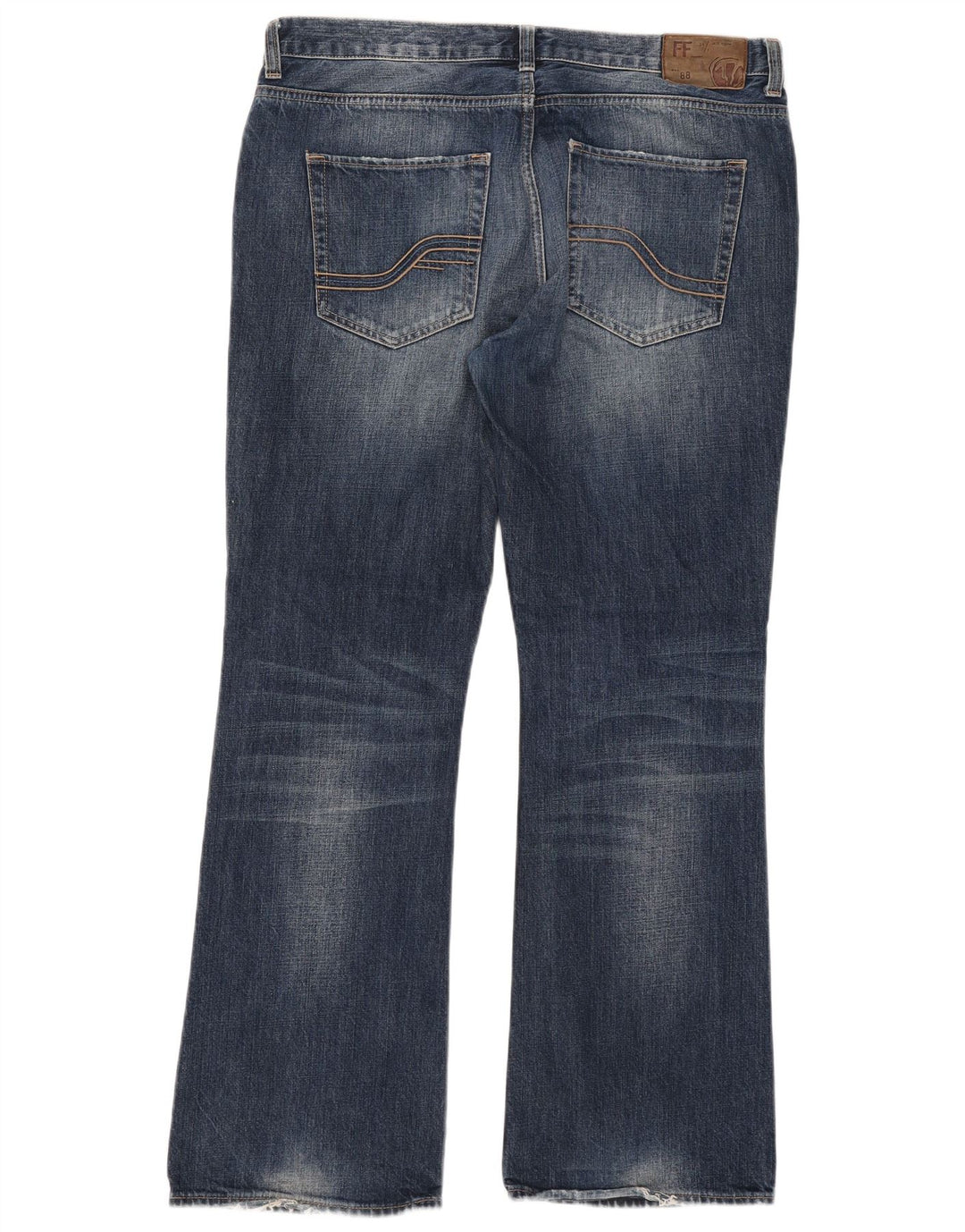 Fat Face Mens Bootcut Jeans W36 L32 Navy Blue Cotton