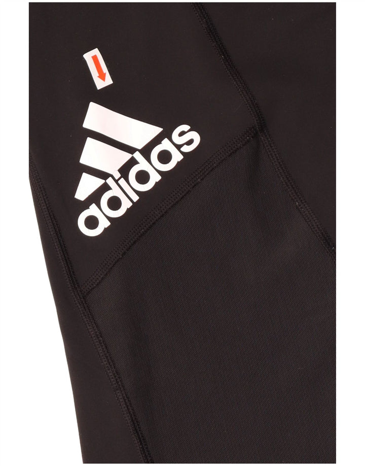 Adidas Womens Tech Fit Graphic Leggings UK 12/14 Medium  Black