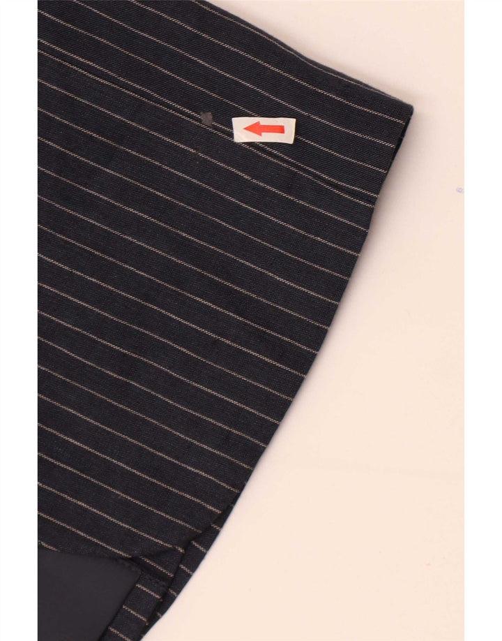 Marks & Spencer Mens 2 Button Blazer Jacket UK 34 XS Navy Blue Pinstripe
