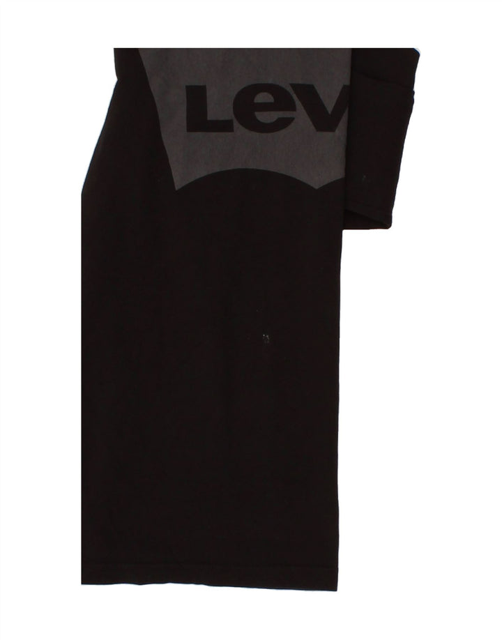 LEVI'S Boys Graphic Top Long Sleeve 13-14 Years Black Cotton Vintage Levi's and Second-Hand Levi's from Messina Hembry 