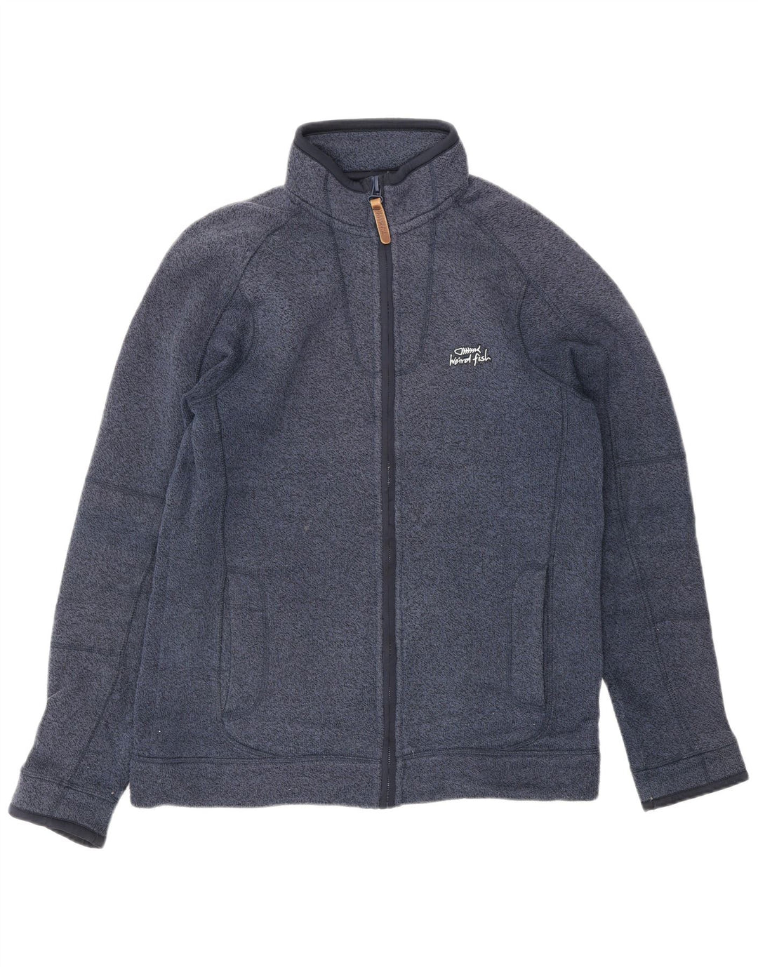 WEIRD FISH Mens Tracksuit Top Jacket Small Navy Blue Polyester