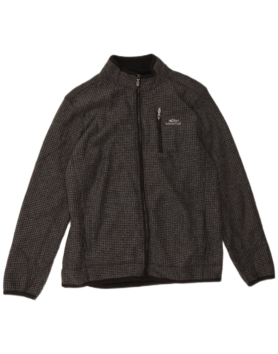 Weird Fish Mens Fleece Jacket UK 40 Large Grey Polyester