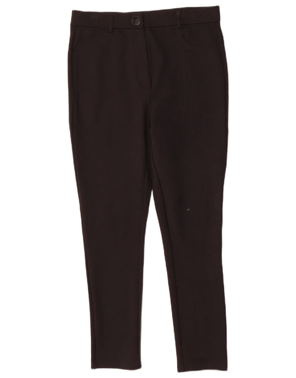 Zara Womens Skinny Casual Trousers XL W36 L28 Black Viscose