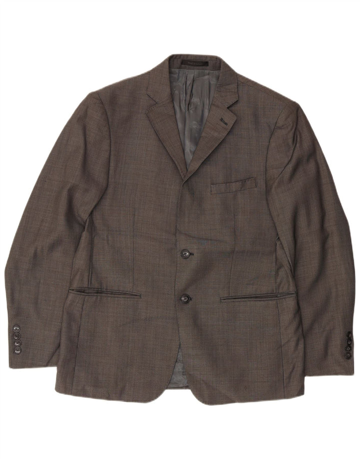 Calvin Klein Mens 2 Button Blazer Jacket UK 36 Small Grey Wool