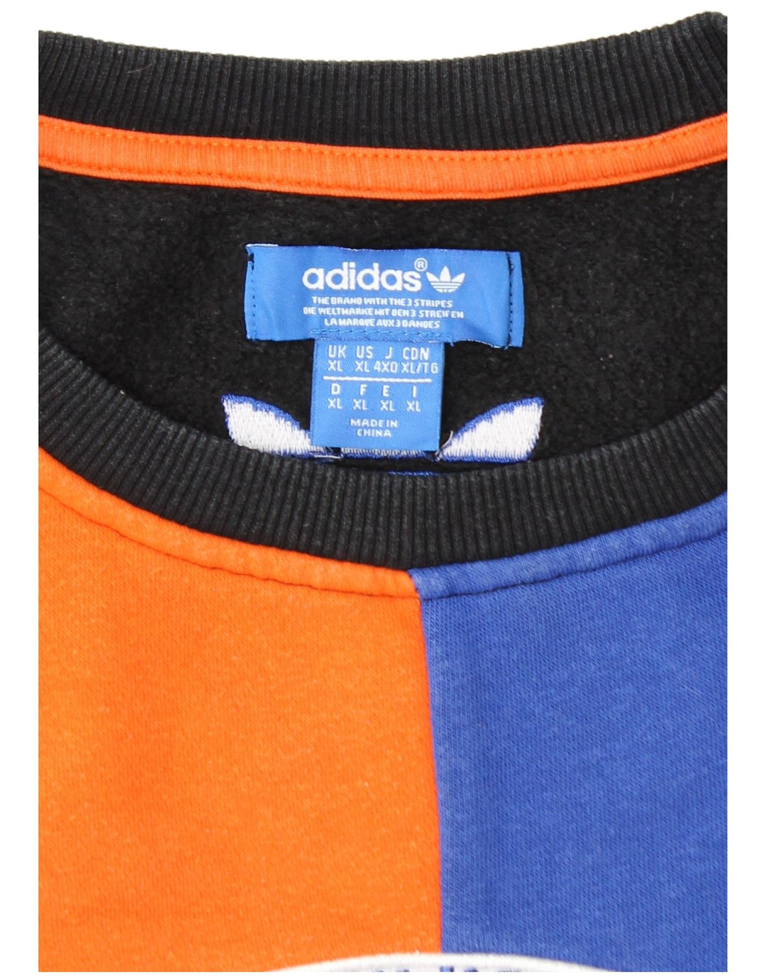 ADIDAS Mens New York Knicks Sweatshirt Jumper XL Multicoloured Colourblock