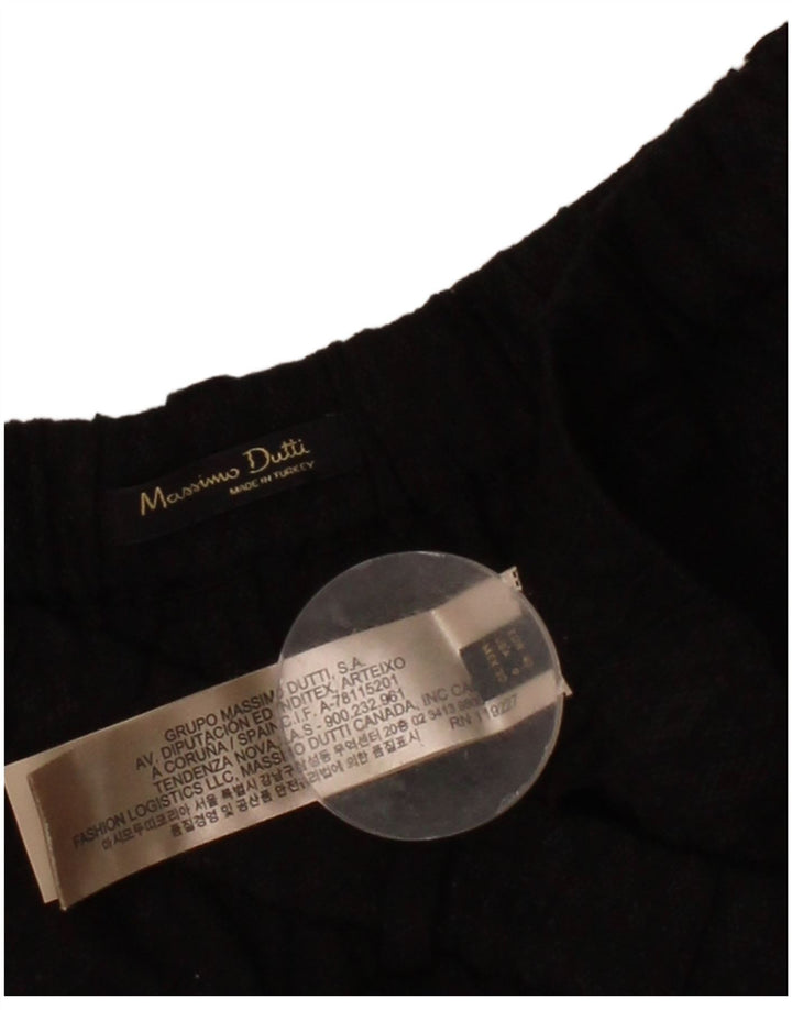 MASSIMO DUTTI Womens Chino Trousers EU 40 Medium W30 L27 Black Geometric