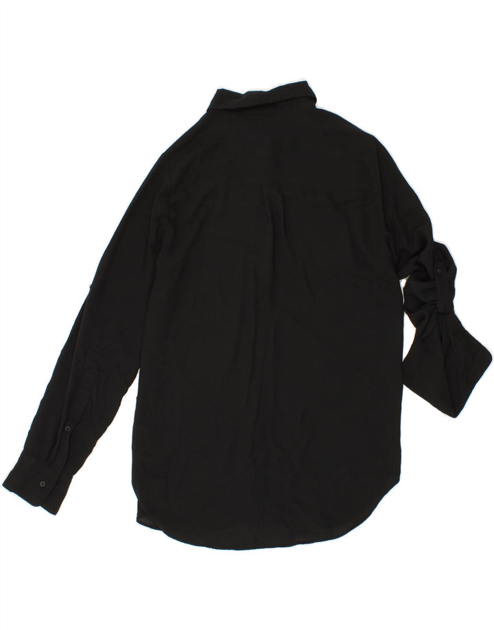 MOSSIMO Womens Shirt Blouse UK 10 Small Black Polyester Vintage Mossimo and Second-Hand Mossimo from Messina Hembry 