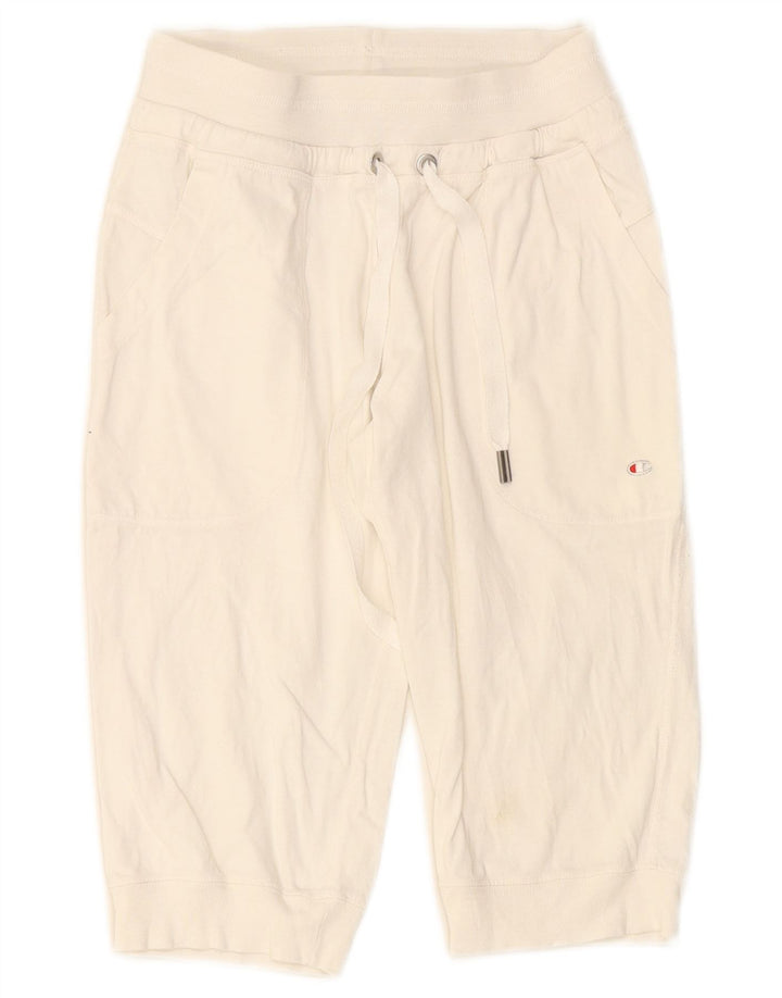 CHAMPION Womens Heritage Classics Bermuda Sport Shorts UK 4 XS  White