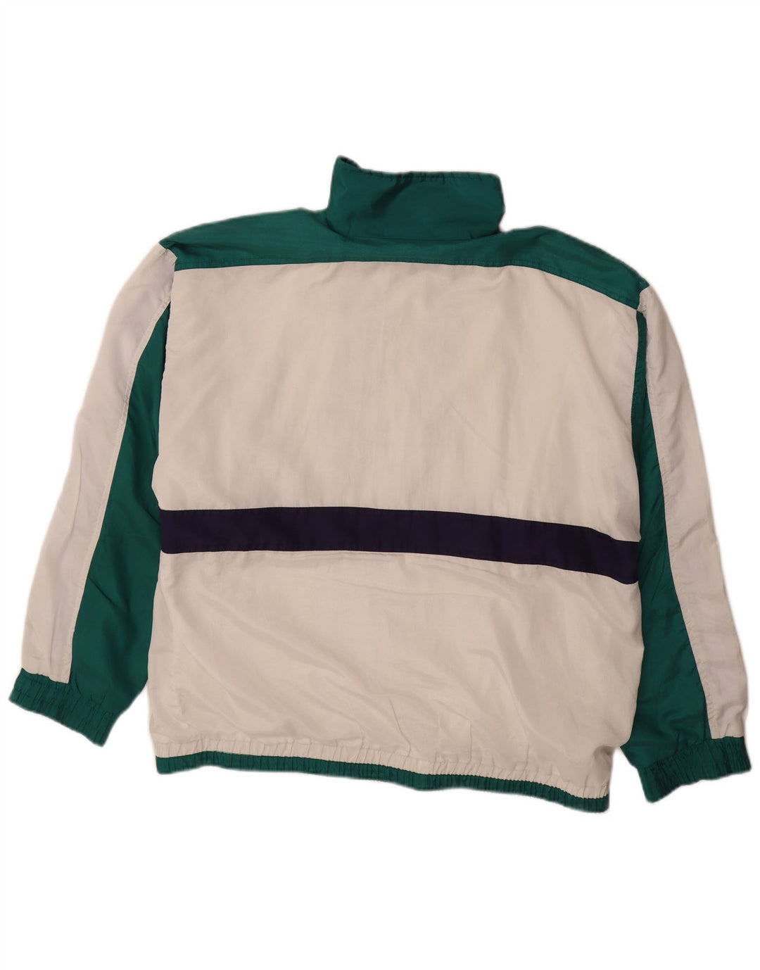 COSMOS Mens Tracksuit Top Jacket UK 16 Large White Colourblock