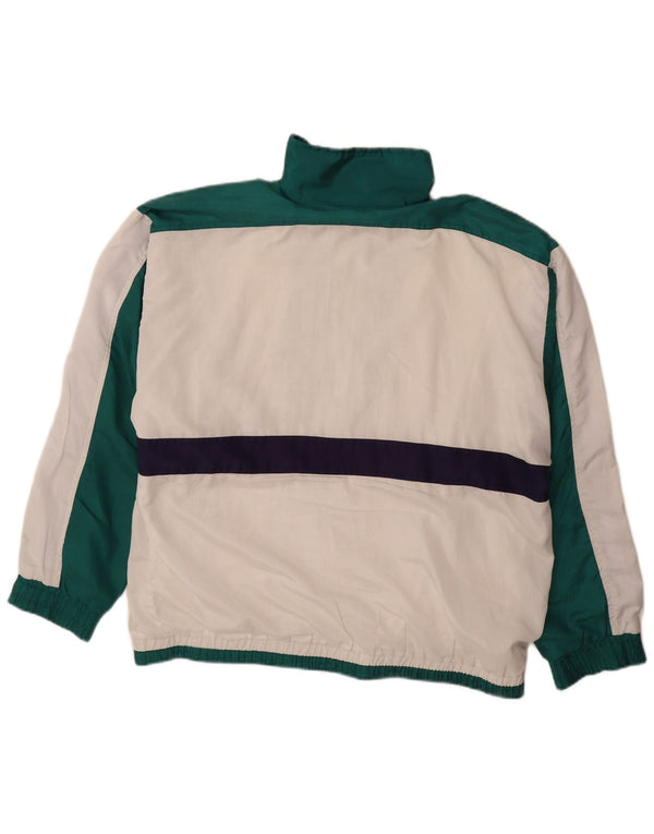COSMOS Mens Tracksuit Top Jacket UK 16 Large White Colourblock