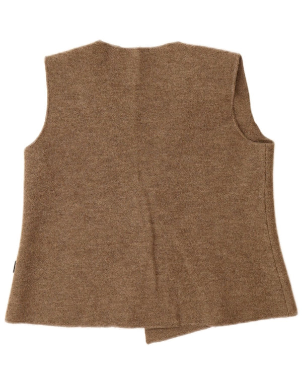 DEERBERG Womens Waistcoat UK 14 Large Beige