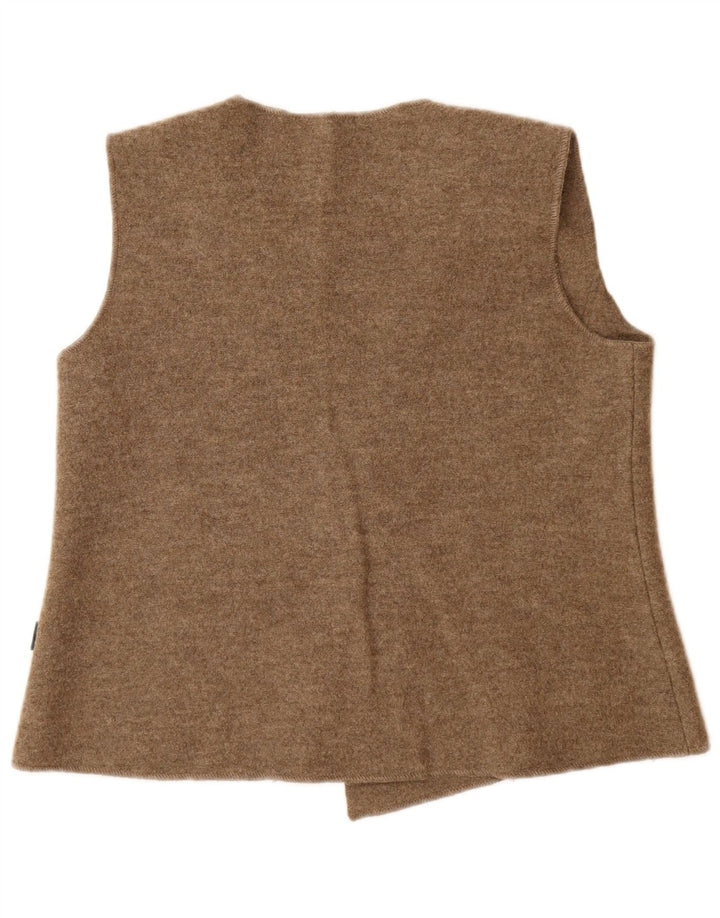 DEERBERG Womens Waistcoat UK 14 Large Beige