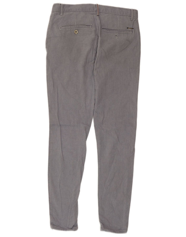 Zara Mens Skinny Chino Trousers EU 38 Small W30 L27 Grey Cotton