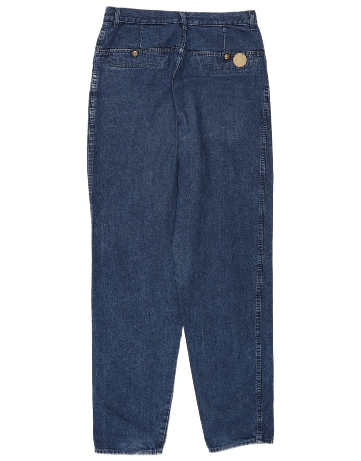 POP 84 Womens High Waist Tapered Jeans IT 48 XL W34 L32 Blue Cotton