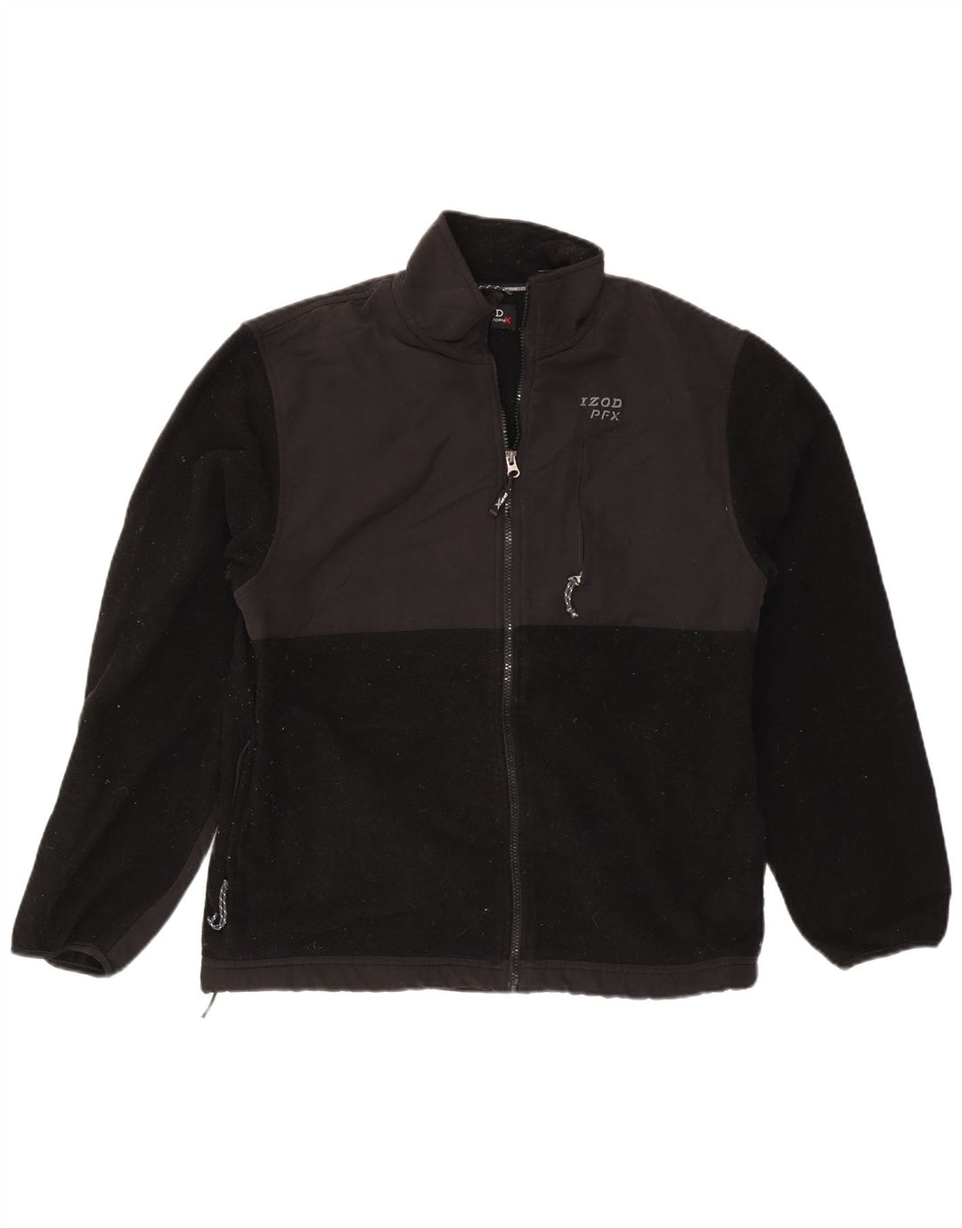 IZOD Mens Fleece Jacket UK 38 Medium Black Polyester