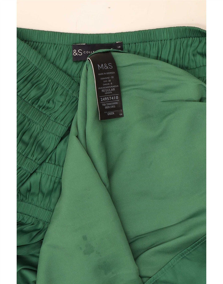 Marks & Spencer Womens Maxi Skirt UK 10 Small W34 Green Polyester