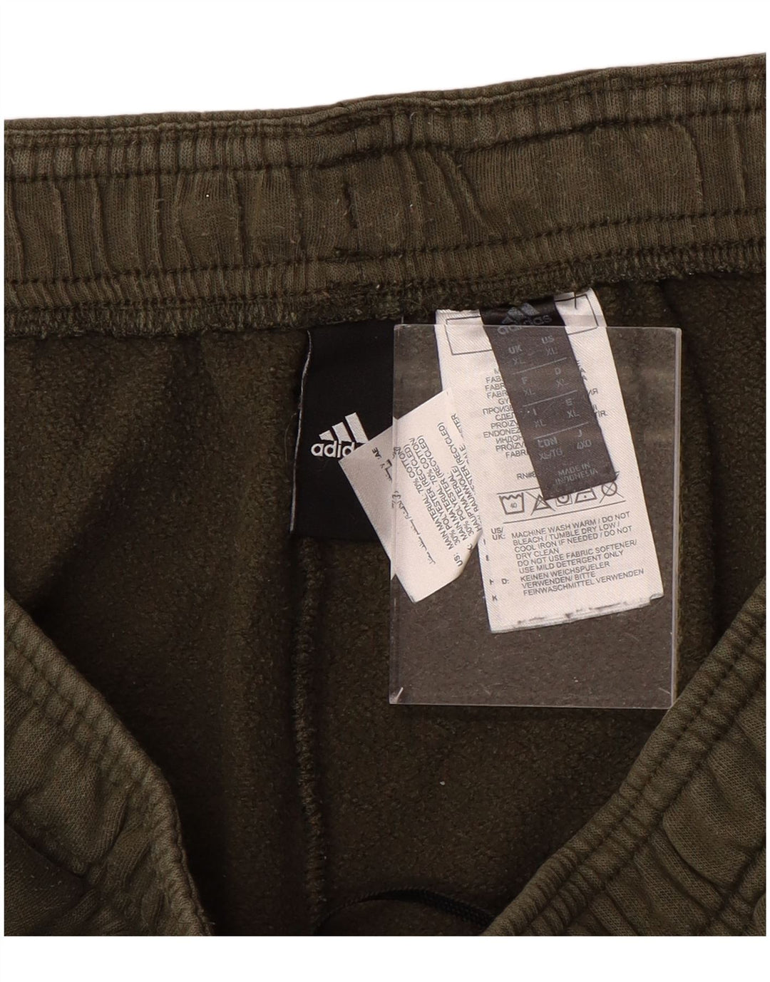 ADIDAS Mens Tracksuit Trousers Joggers XL  Khaki Cotton