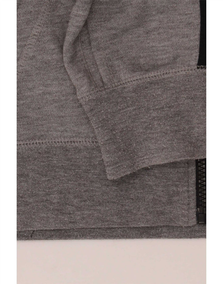 Adidas Mens Climalite Zip Hoodie Sweater Small Grey Flecked Polyester