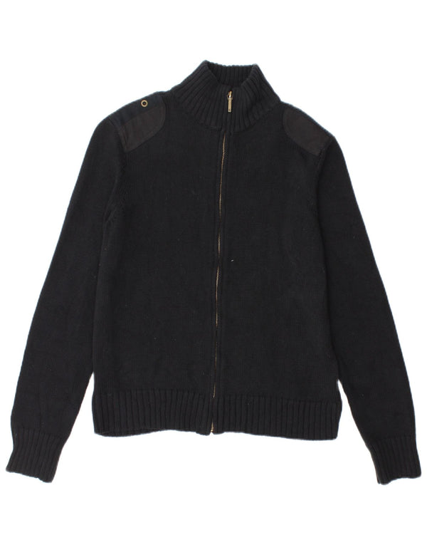 Ralph Lauren Womens Military Cardigan Sweater UK 12 Medium Navy Blue Cotton