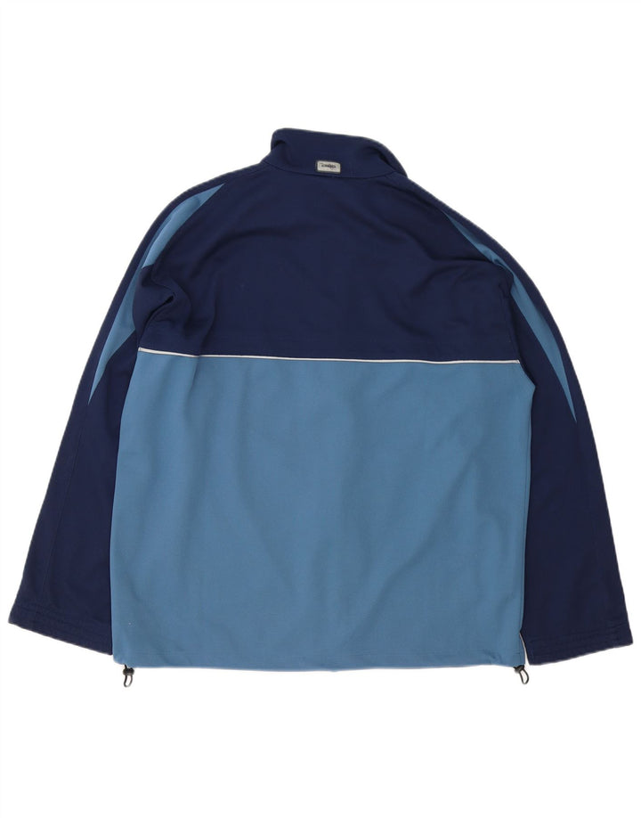 Diadora Mens Tracksuit Top Jacket Large Navy Blue Colourblock Polyester