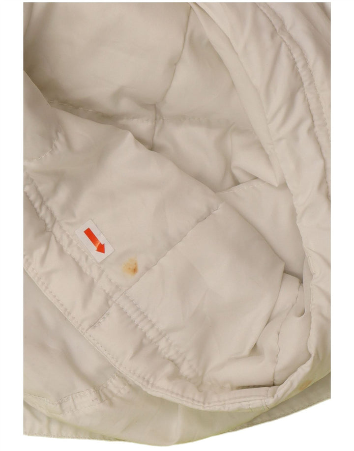 NIKE Mens Hooded Bomber Jacket UK 38 Medium Green Colourblock Polyester