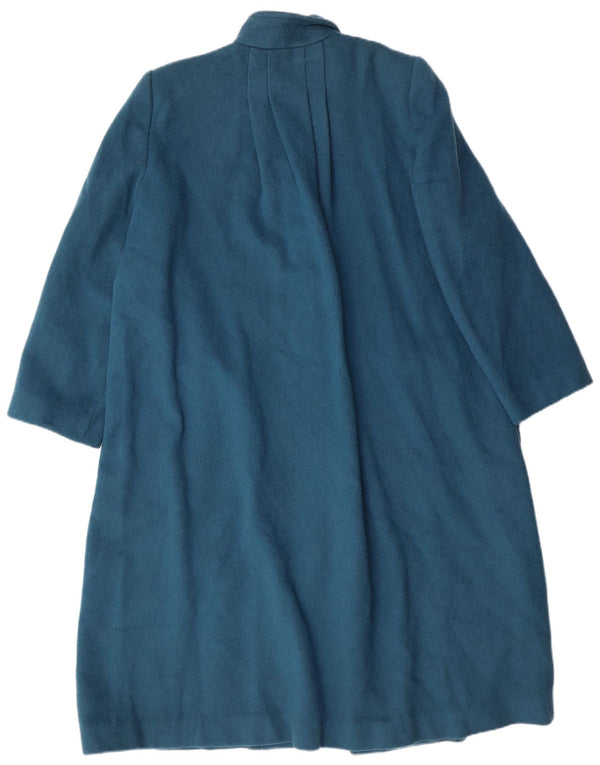 Valentino Womens Miss V Overcoat IT 44 Medium Blue Wool Classic