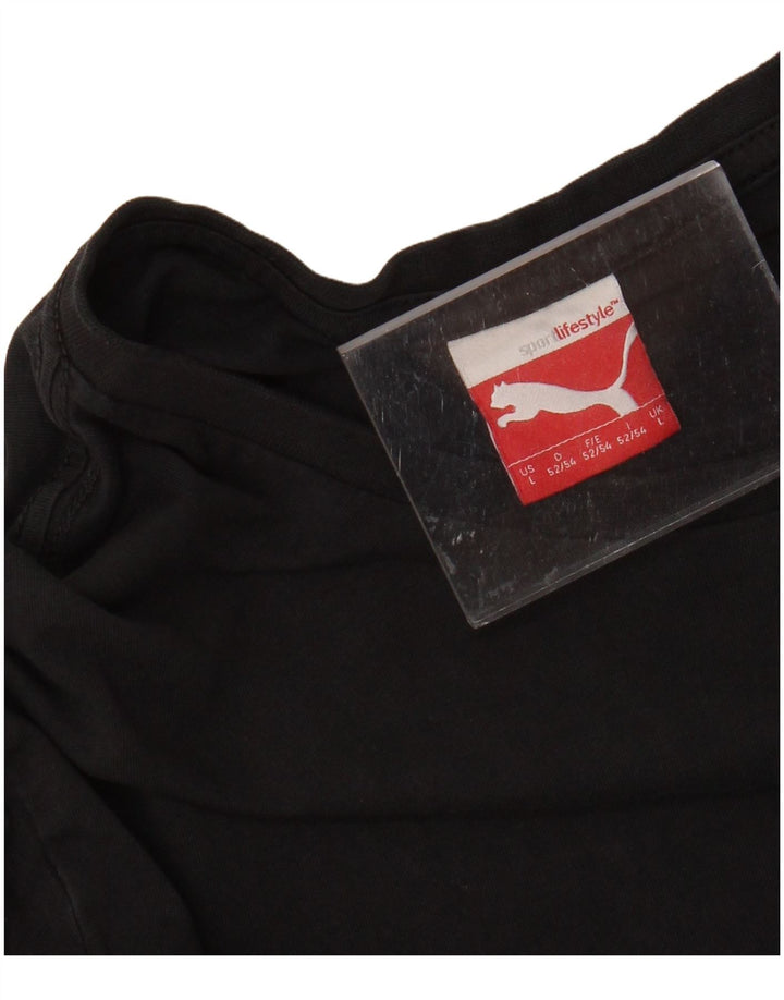 PUMA Mens Graphic T-Shirt Top Large Black