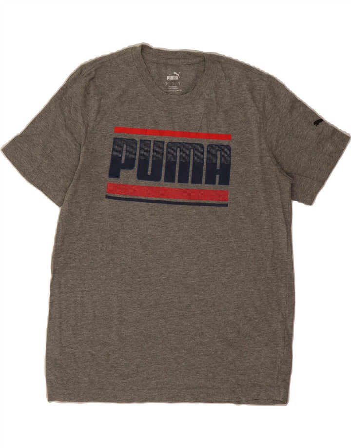 PUMA Mens Graphic T-Shirt Top Small Grey Cotton Vintage Puma and Second-Hand Puma from Messina Hembry 