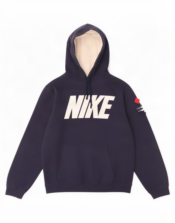 Nike Mens Graphic Hoodie Jumper Medium Navy Blue