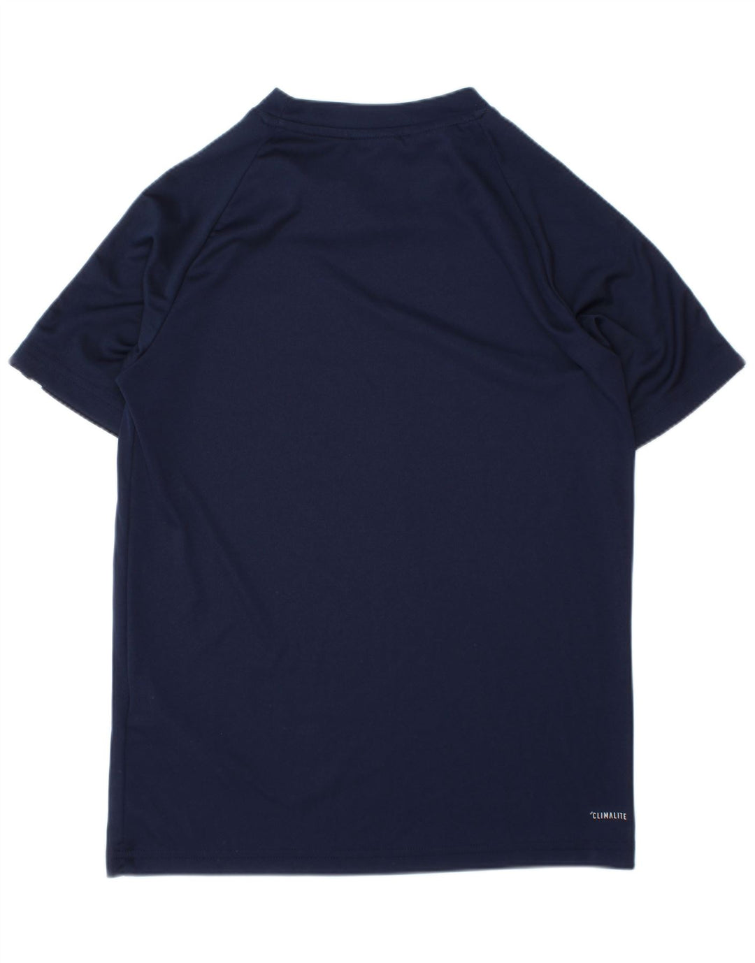 ADIDAS Boys Climalite T-Shirt Top 9-10 Years Navy Blue Polyester