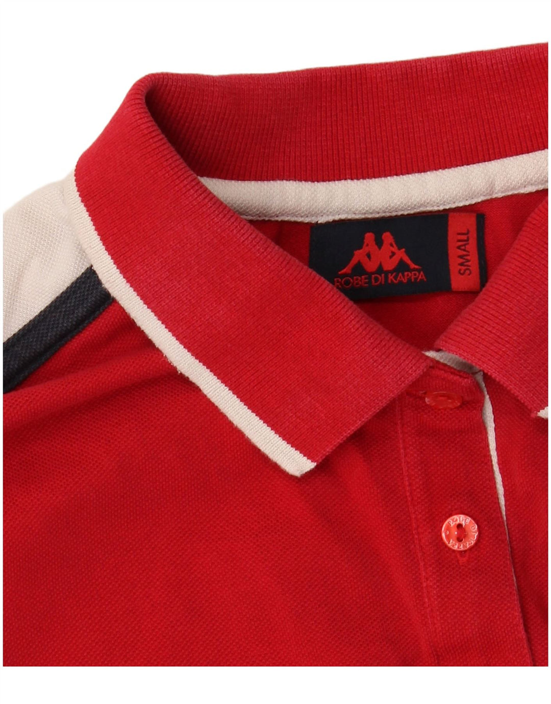 KAPPA Womens Polo Shirt UK 10 Small Red Colourblock