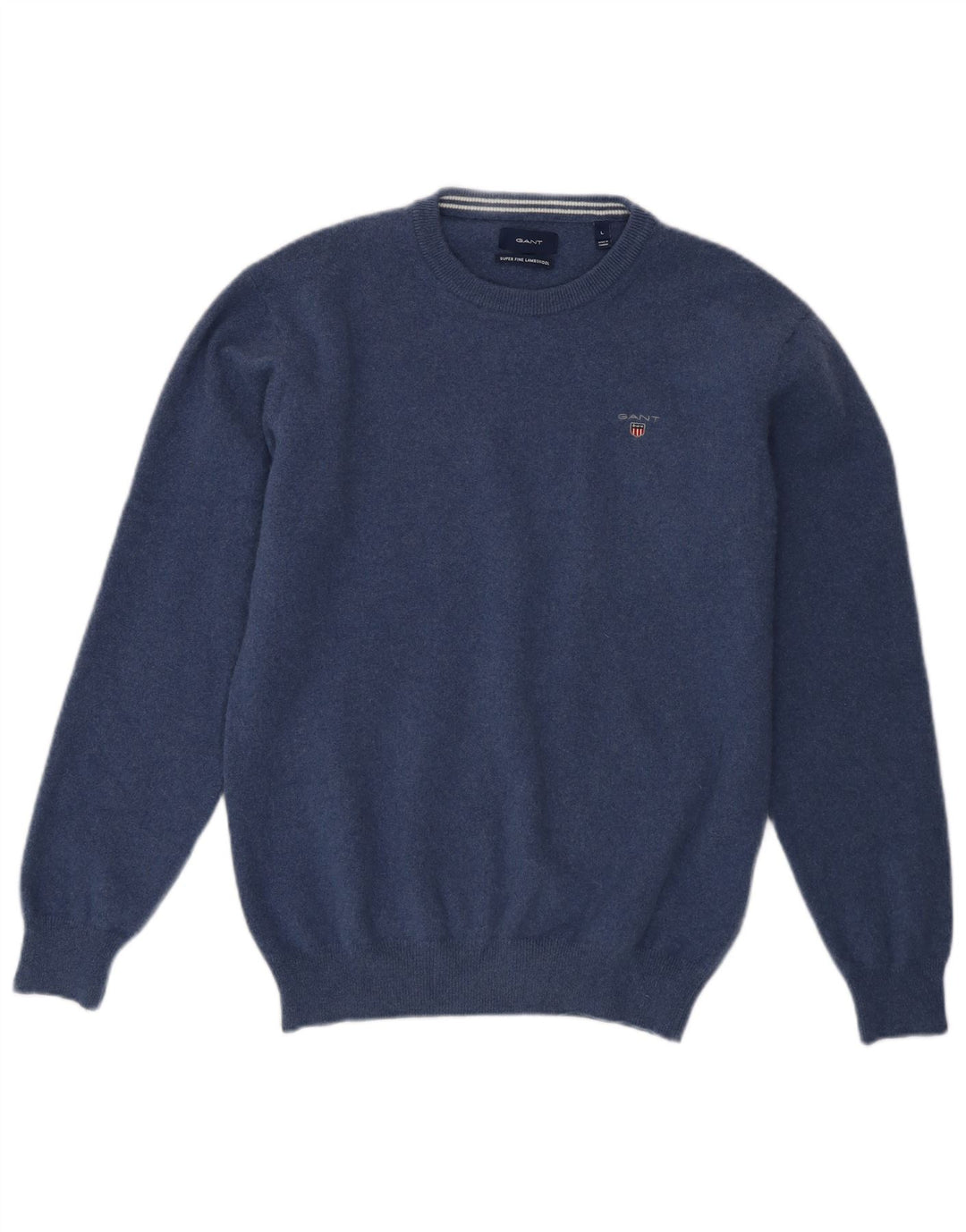 GANT Boys Crew Neck Jumper Sweater 15-16 Years Large  Navy Blue Lambswool