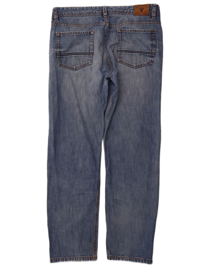 CREW CLOTHING Mens Straight Jeans W36 L31 Blue Cotton