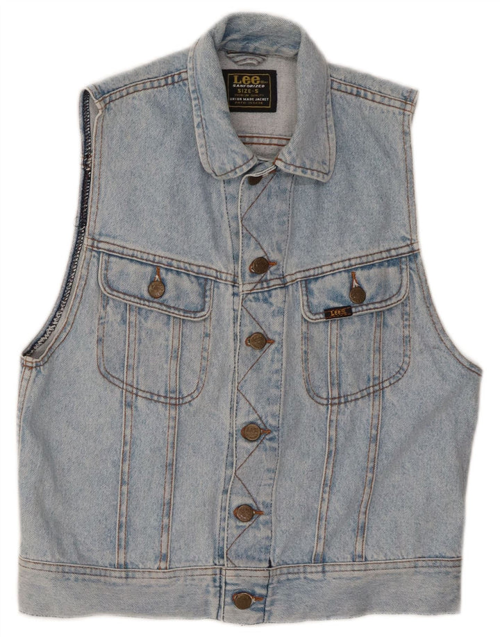 Lee Mens Denim Gilet UK 36 Small Blue Cotton