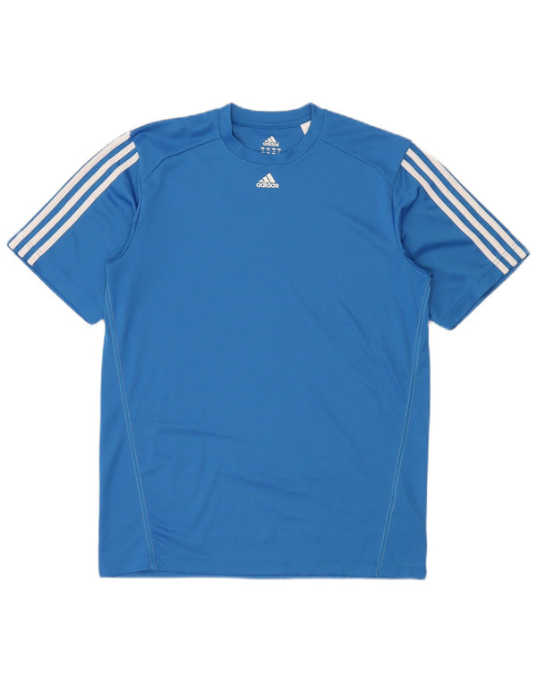 ADIDAS Mens T-Shirt Top Medium Blue Polyester