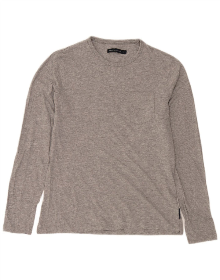 French Connection Mens Top Long Sleeve Medium Grey Cotton