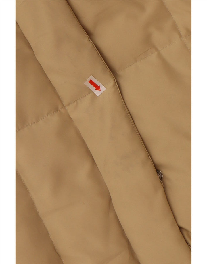 BRUGI Womens Hooded Padded Coat IT 44 Medium Beige Polyester