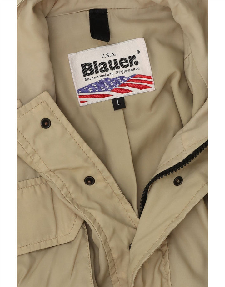BLAUER Mens Utility Jacket UK 40 Large Beige Vintage Blauer and Second-Hand Blauer from Messina Hembry 