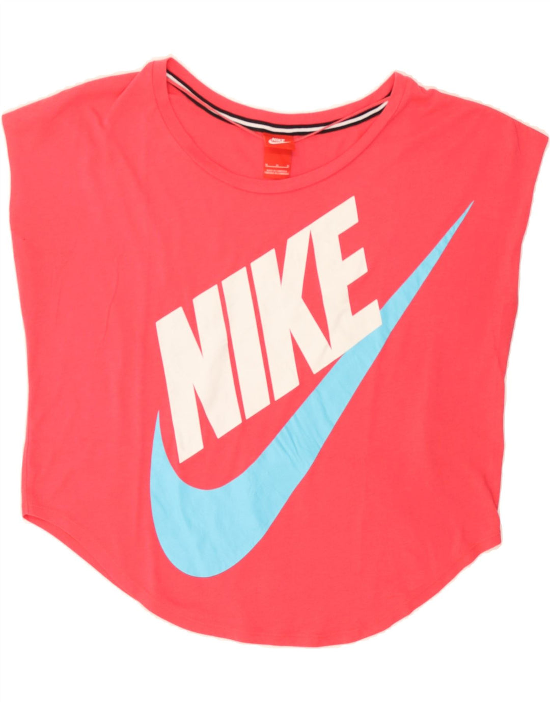 NIKE Womens Oversized Graphic T-Shirt Top UK 14 Medium Pink Polyester Vintage Nike and Second-Hand Nike from Messina Hembry 