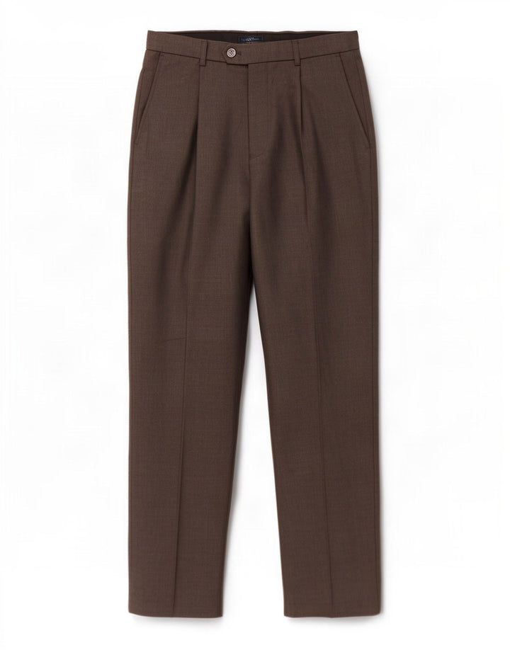Marks & Spencer Womens Pegged Suit Trousers W32 L33 Brown Polyester