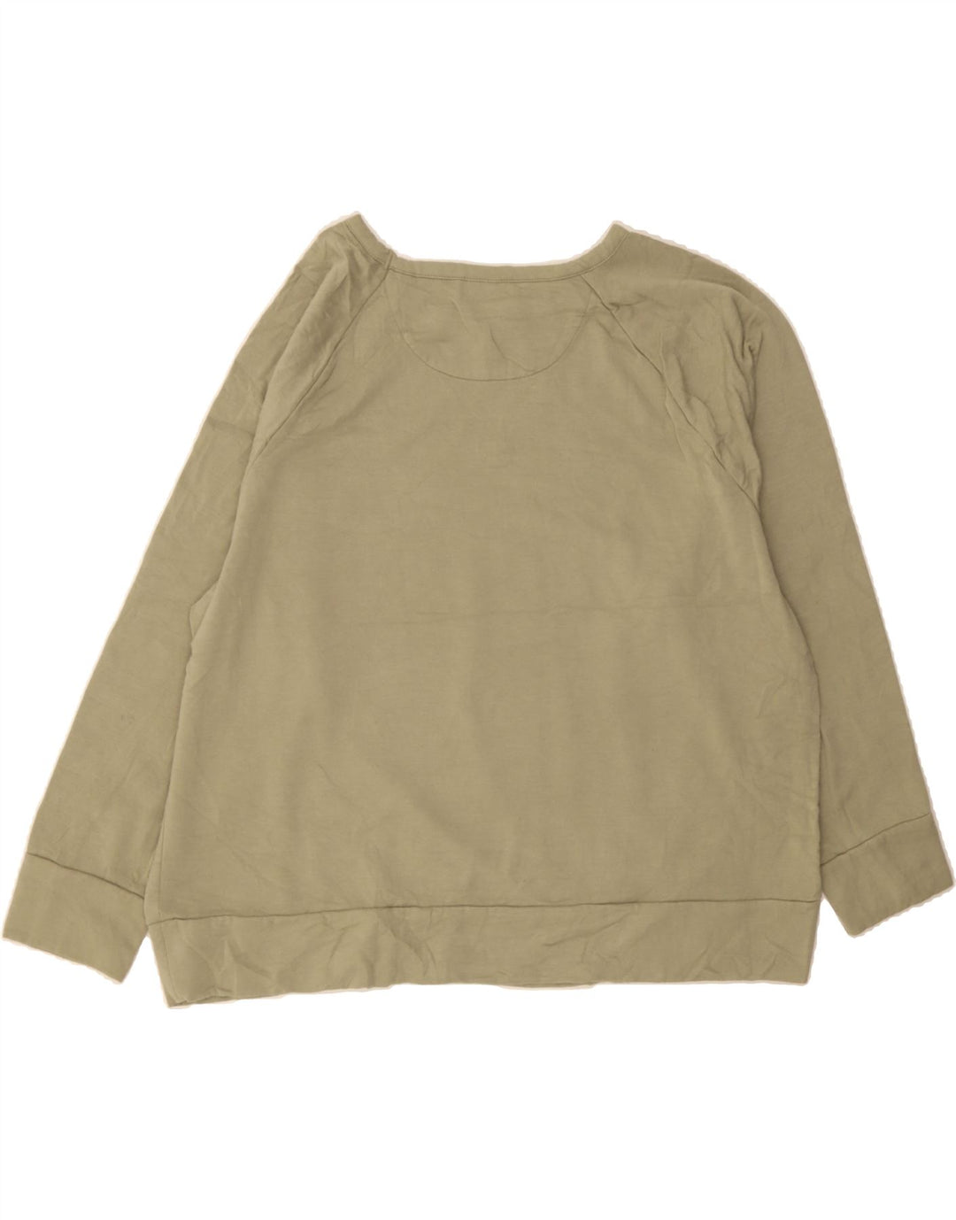 EDDIE BAUER Womens Sweatshirt Jumper UK 20 2XL Khaki Polyester Vintage Eddie Bauer and Second-Hand Eddie Bauer from Messina Hembry 