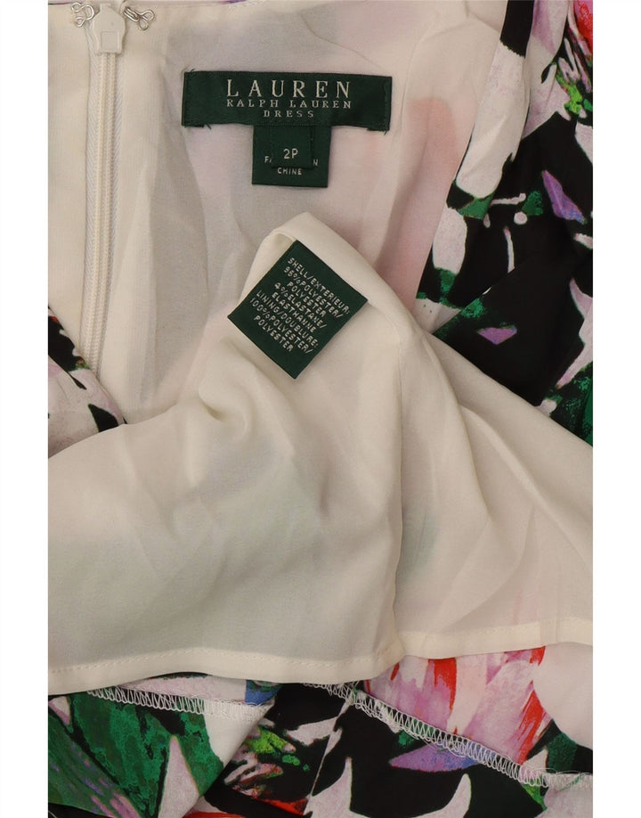 RALPH LAUREN Womens Sleeveless Sheath Dress US 2 XS Multicoloured Floral