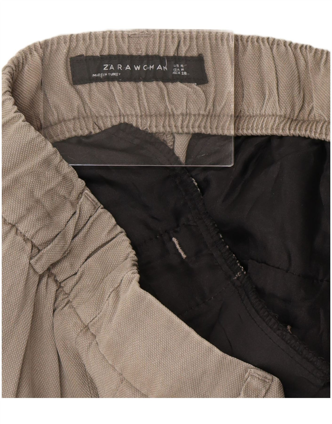 ZARA Womens Cropped Trousers Medium W28 L23 Beige