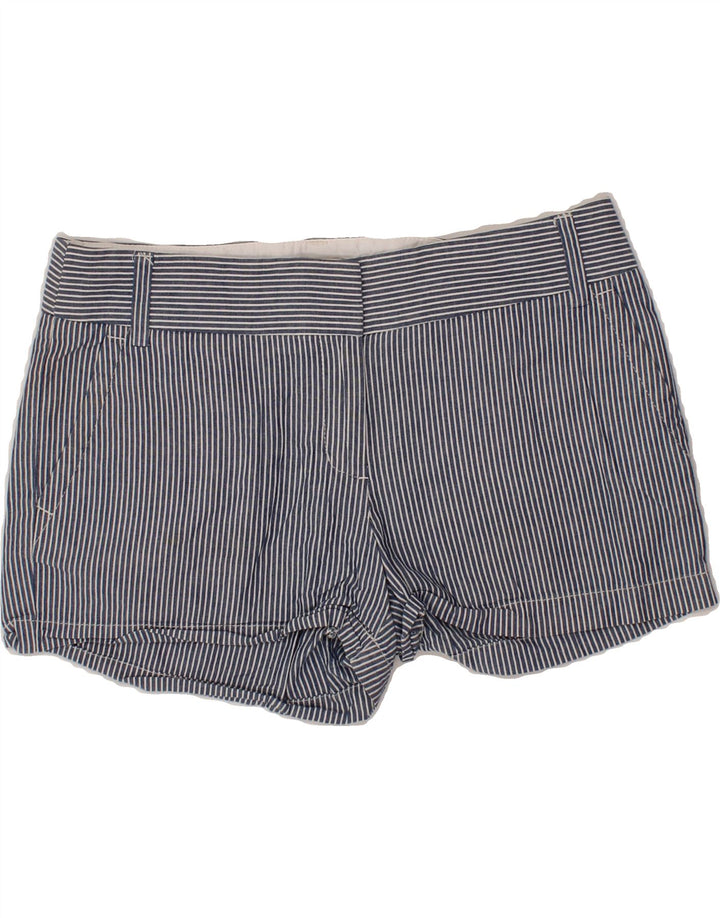 J. CREW Womens Chino Shorts US 6 Medium W30  Navy Blue Striped Cotton Vintage J. Crew and Second-Hand J. Crew from Messina Hembry 
