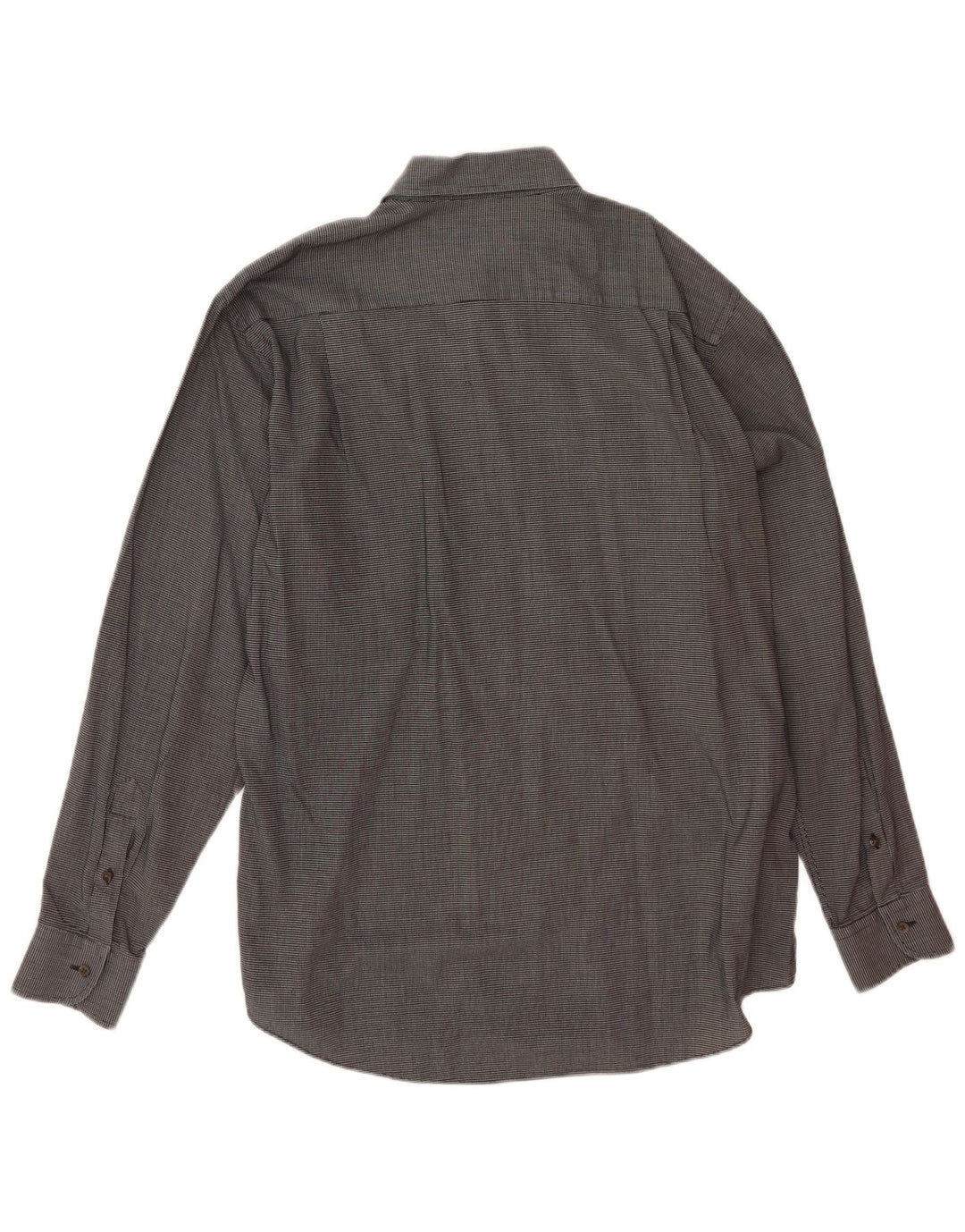 PANCALDI & B Mens Shirt Size 16 Large Grey Houndstooth Cotton