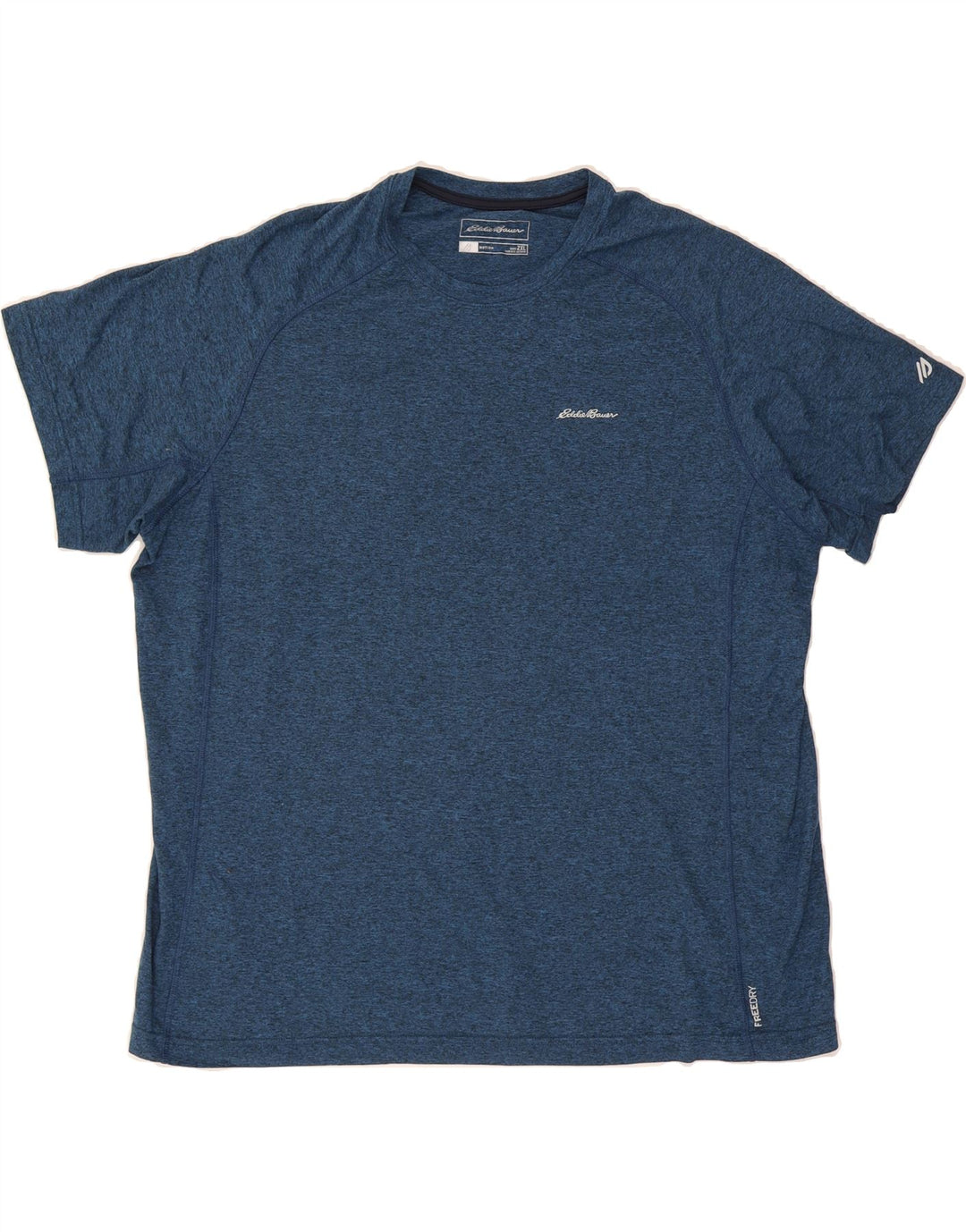 EDDIE BAUER Mens T-Shirt Top 2XL Navy Blue Polyester Vintage Eddie Bauer and Second-Hand Eddie Bauer from Messina Hembry 