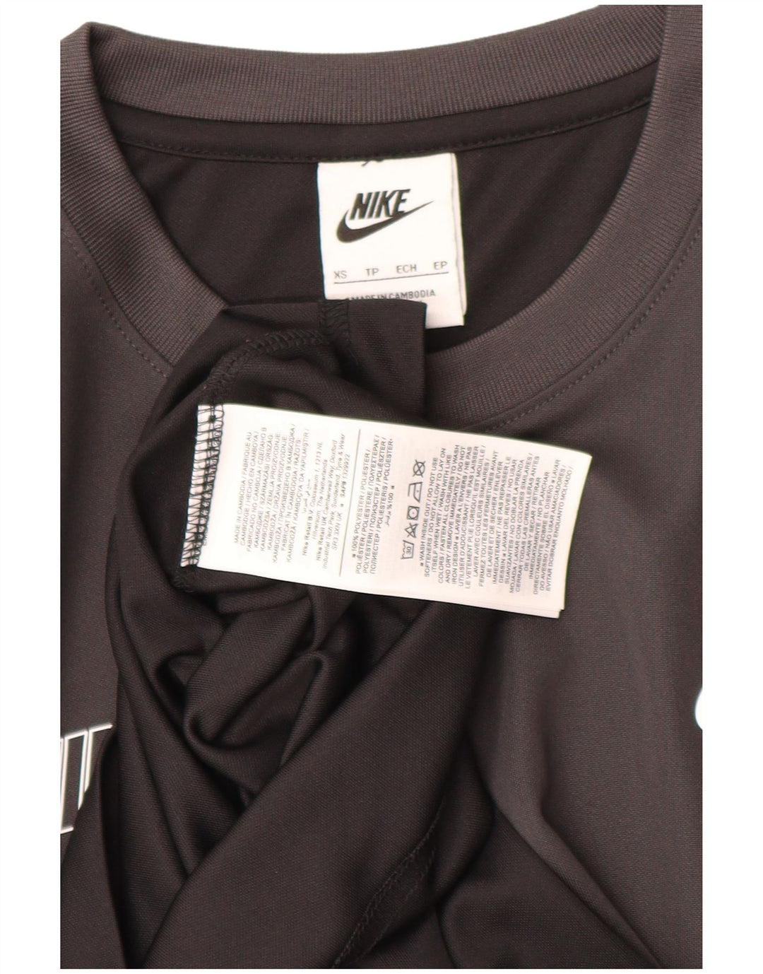 NIKE Mens Graphic T-Shirt Top XS Black Colourblock Polyester