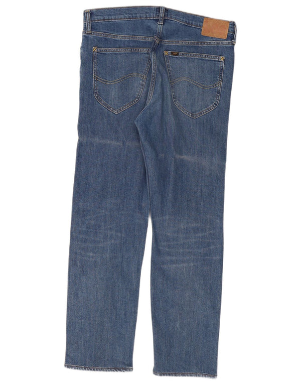 Lee Womens Daren Zip Fly Straight Jeans W32 L30 Blue Cotton